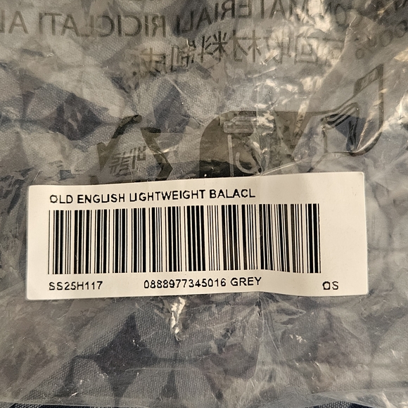 SUPREM Mesh Balaclava - Grey Old English Graphic Full Face Mask - Size OS - Picture 3 of 5